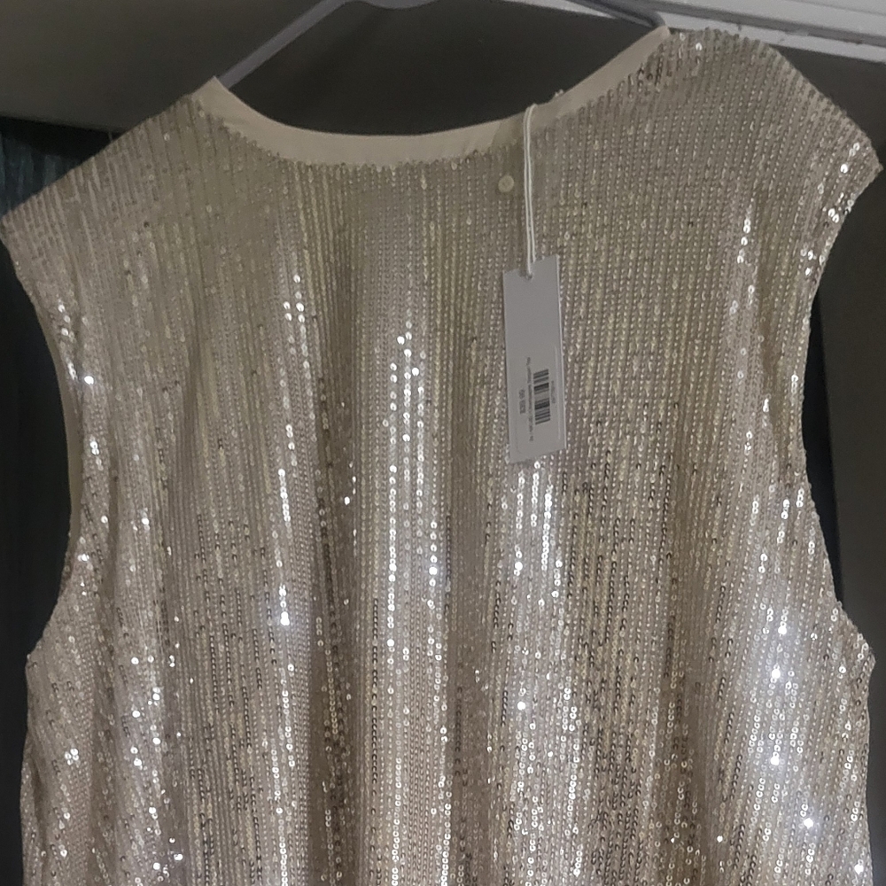 Gilli gold sequen sleeveless top.